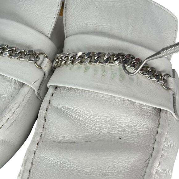 Tony Bianco Women's Chain Loafers 7 Square Toe White Cruise Relaxed Mule Classic - Picture 13 of 13